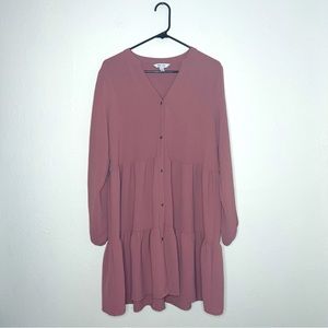 Nine West long sleeve tiered dress